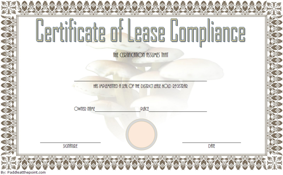 printable free certificate of compliance leasehold template 3  two package template waterproofing certificate of compliance template example