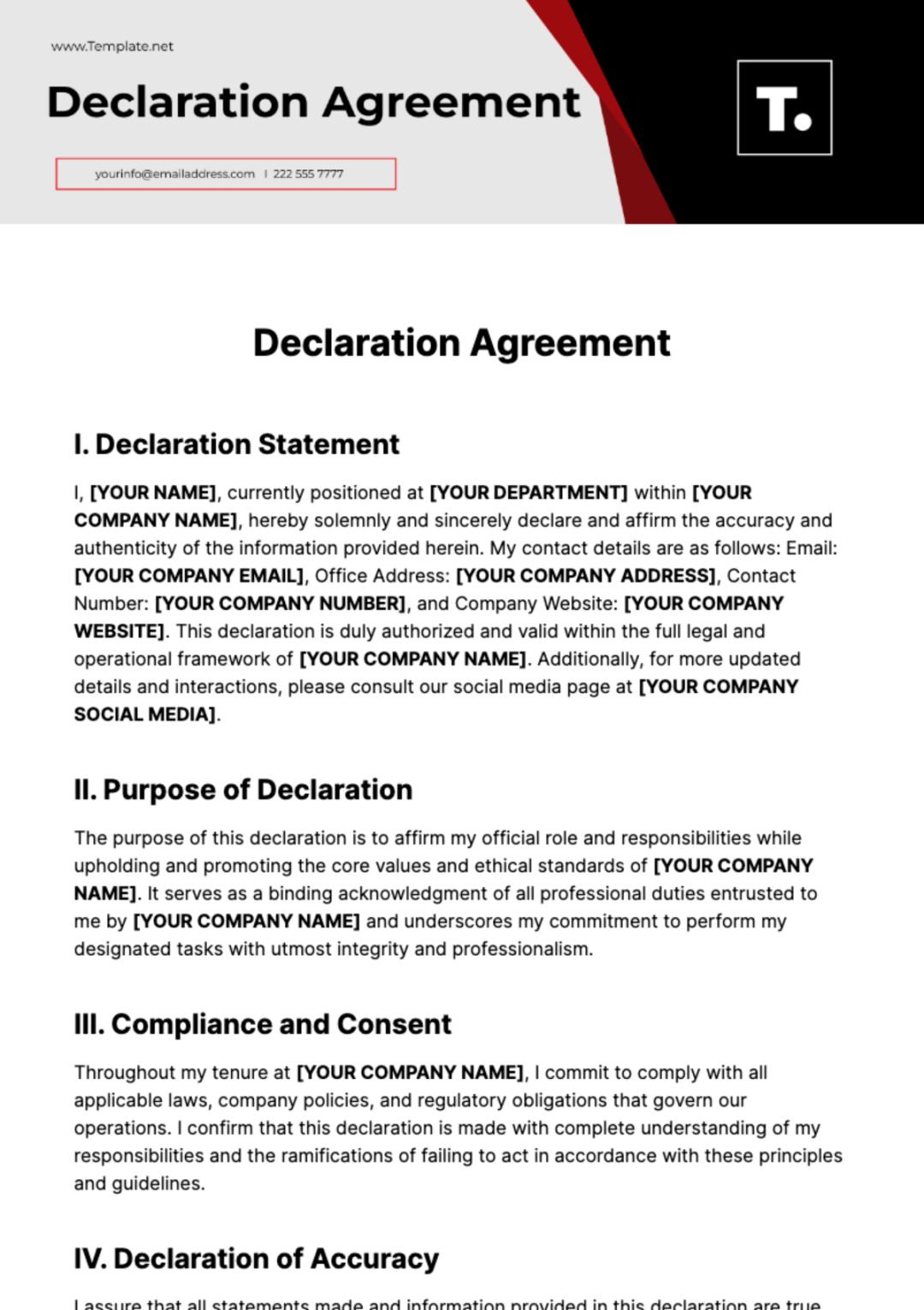 printable free declaration of compliance template to edit online opinion of compliance template doc