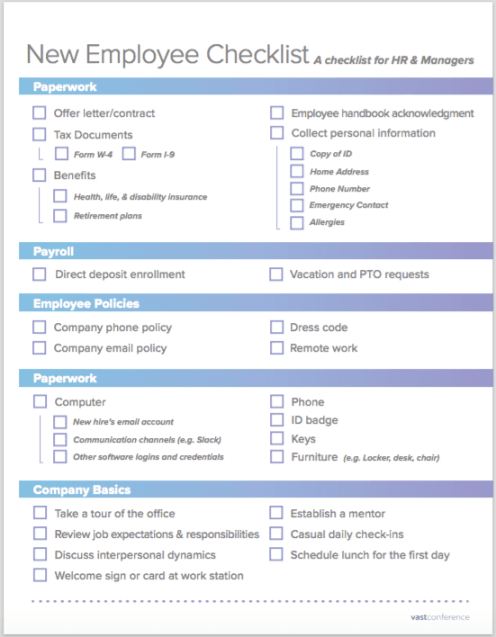 Printable New Hire First Week Agenda Template Word Sample