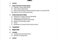 Printable Strata Committee Meeting Agenda Template  Sample