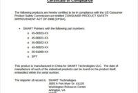 sample certification of conformance template building certificate of compliance template