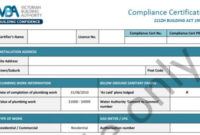 sample compliance certificates a must  building connection water efficiency certificate of compliance template excel
