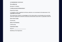 sample life membership certificate template  australia water efficiency certificate of compliance template sample