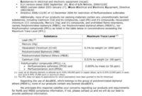 sample rohs compliance certificate template declaration of rohs compliance template excel