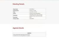 Sports Club Committee Meeting Agenda Template