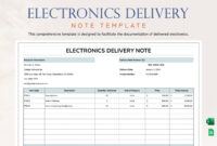 Blank Manual Delivery Note Template Pdf Sample