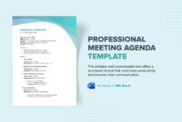 Blank New Client Meeting Agenda Template