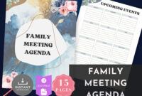 Blank Weekly Family Meeting Agenda Template