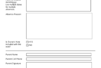 Custom Work Absence Note Template Doc