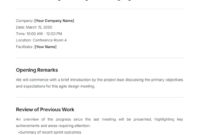 Editable Daily Operations Meeting Agenda Template Pdf