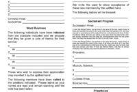 Editable Primary Presidency Meeting Agenda Template Word