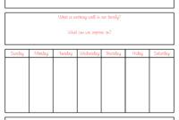 Editable Weekly Family Meeting Agenda Template Word Sample