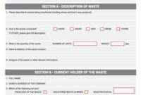 Free Blank Annual Waste Transfer Note Template Doc Sample
