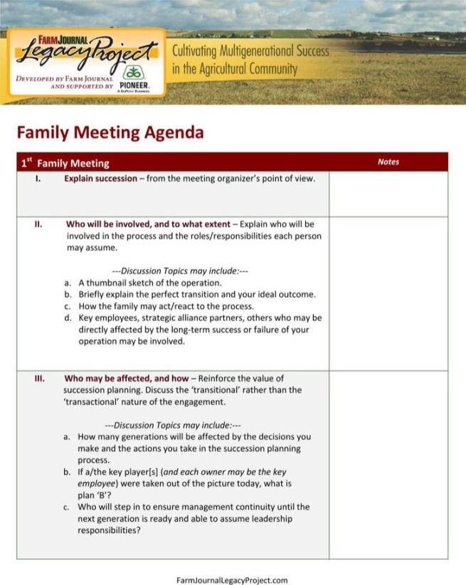 Free Blank Weekly Family Meeting Agenda Template Pdf