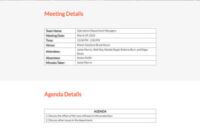 Free Blank Weekly Sales Meeting Agenda Template Doc