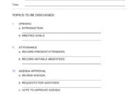 Free Blank Year End Meeting Agenda Template Doc Sample