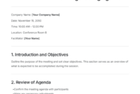 Free Custom Deacon Meeting Agenda Template