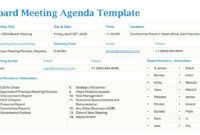 Free Custom Deacon Meeting Agenda Template Excel