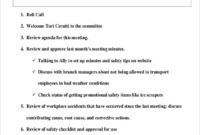 Free Custom Inaugural Meeting Agenda Template Word Sample