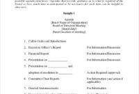 Free Custom Nonprofit Annual Meeting Agenda Template Word