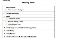 Free Custom Year End Meeting Agenda Template  Sample