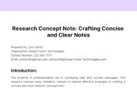 Free Editable Business Concept Note Template Word Sample