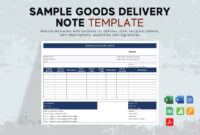 Free Editable Collection Delivery Note Template Doc Sample
