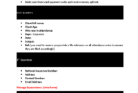 Free Editable Court Attendance Note Template