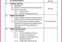 Free Editable Inaugural Meeting Agenda Template Word Sample