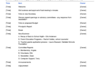 Free  Inaugural Meeting Agenda Template  Sample