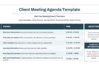 Free  New Client Meeting Agenda Template
