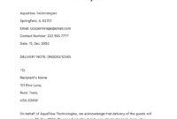 Free Printable Company Delivery Note Template  Sample