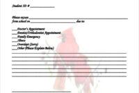Free Printable Court Attendance Note Template Word Sample