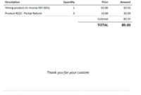 Free  Vat Credit Note Template Pdf Sample