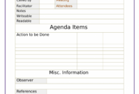 Handover Meeting Agenda Template Word