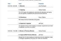Printable Deacon Meeting Agenda Template Doc