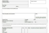 Printable Hazardous Waste Transfer Note Template  Sample