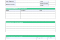 Printable Weekly Sales Meeting Agenda Template Excel