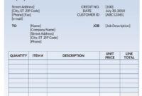 Vat Credit Note Template Pdf