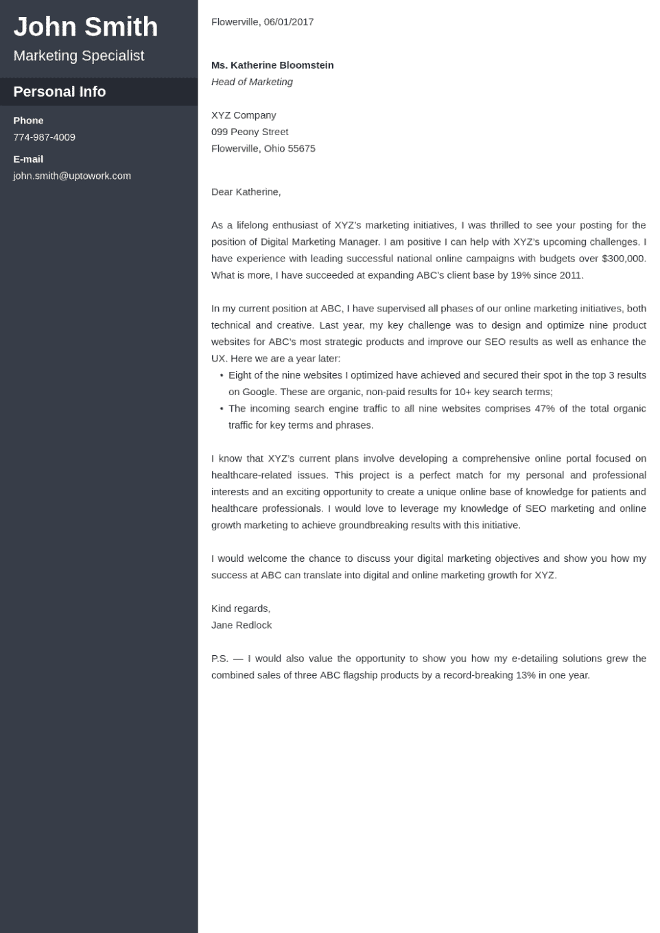 cover-letter-and-cv-template