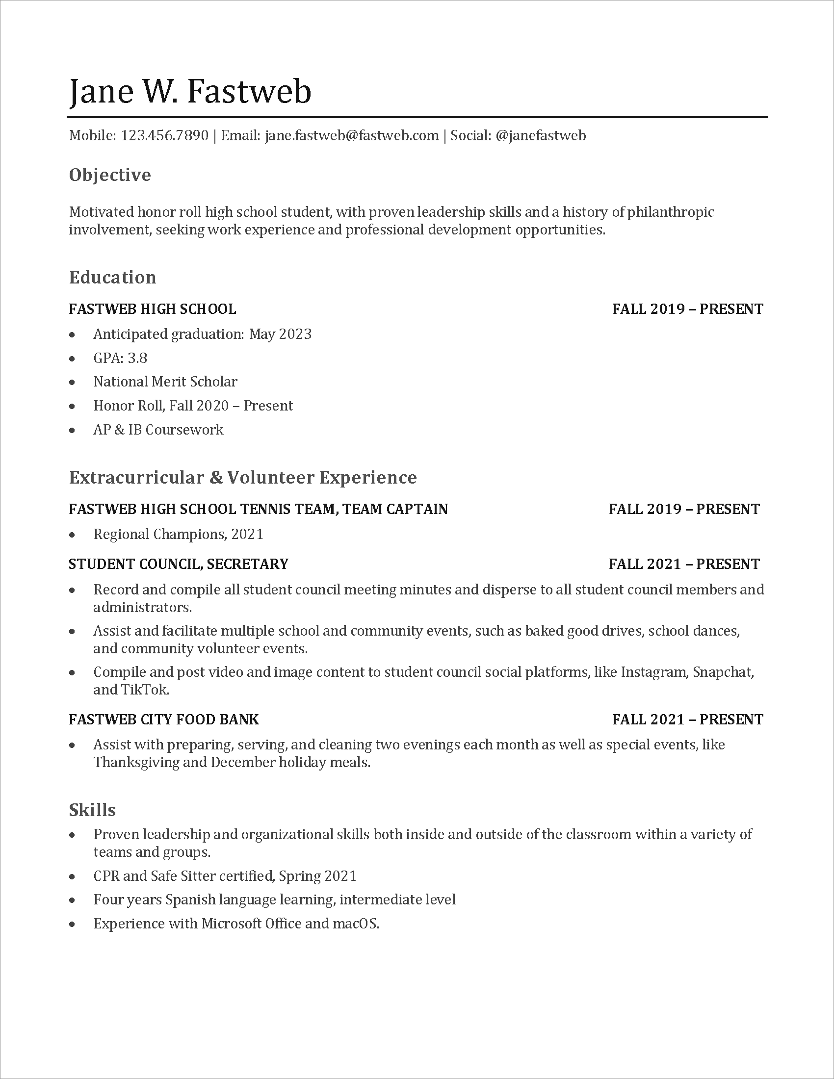 cv-template-first-time-job