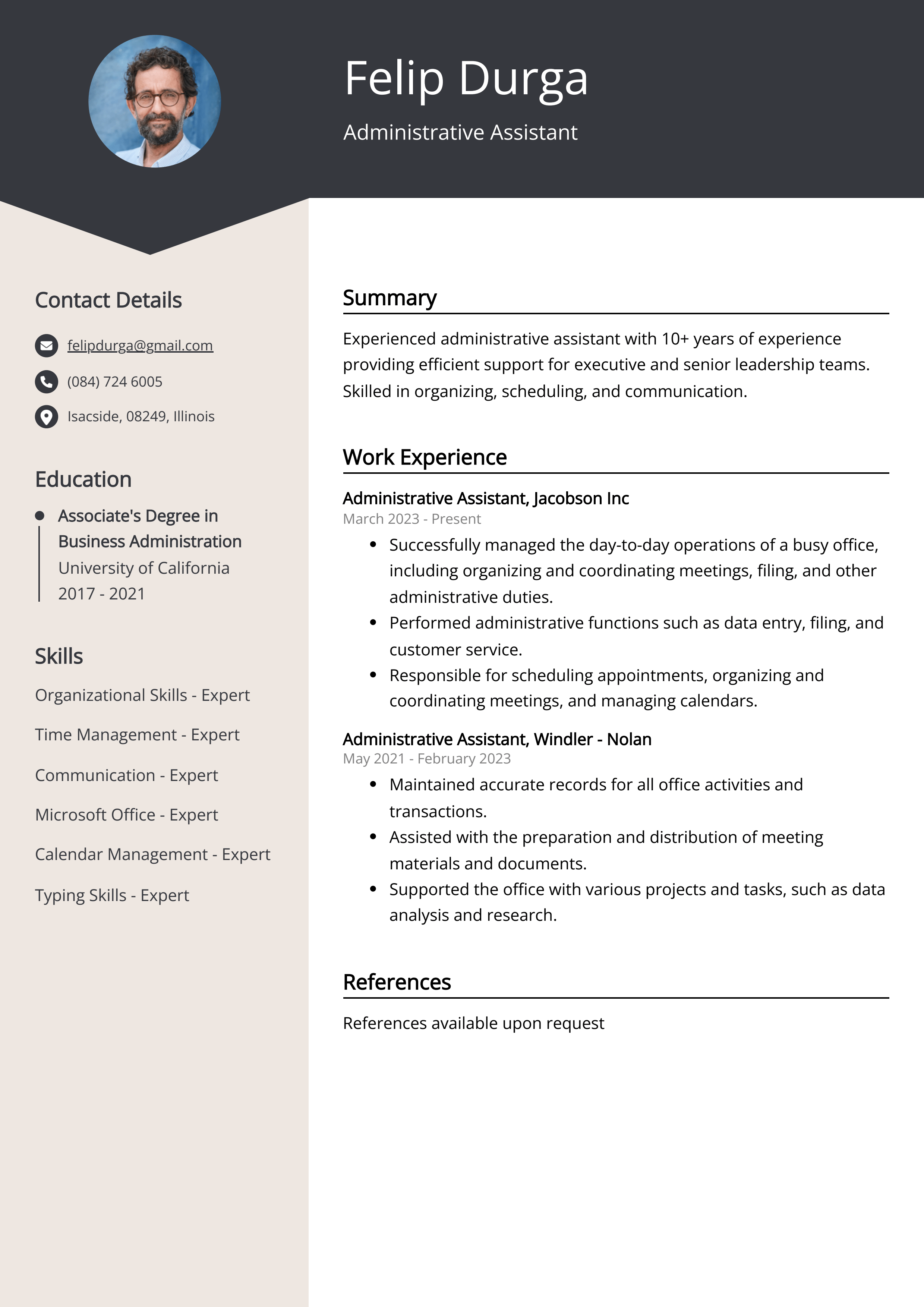 cv-template-for-administrative-assistant