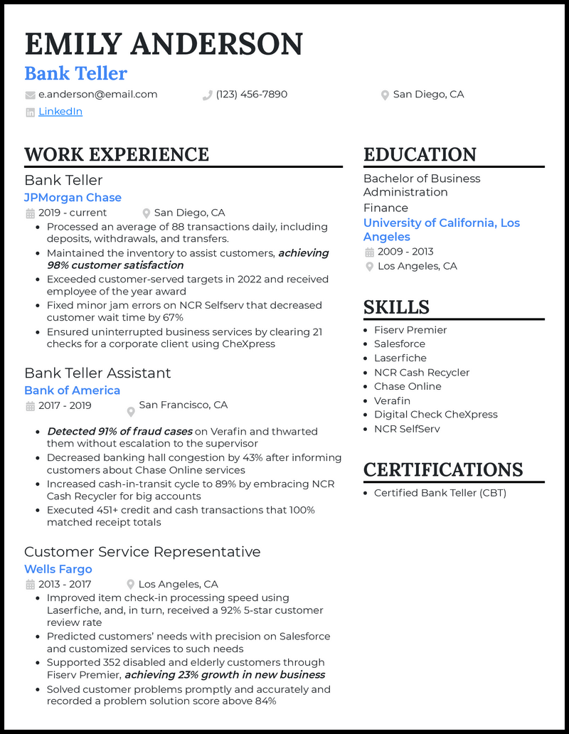 cv-template-for-bank-job