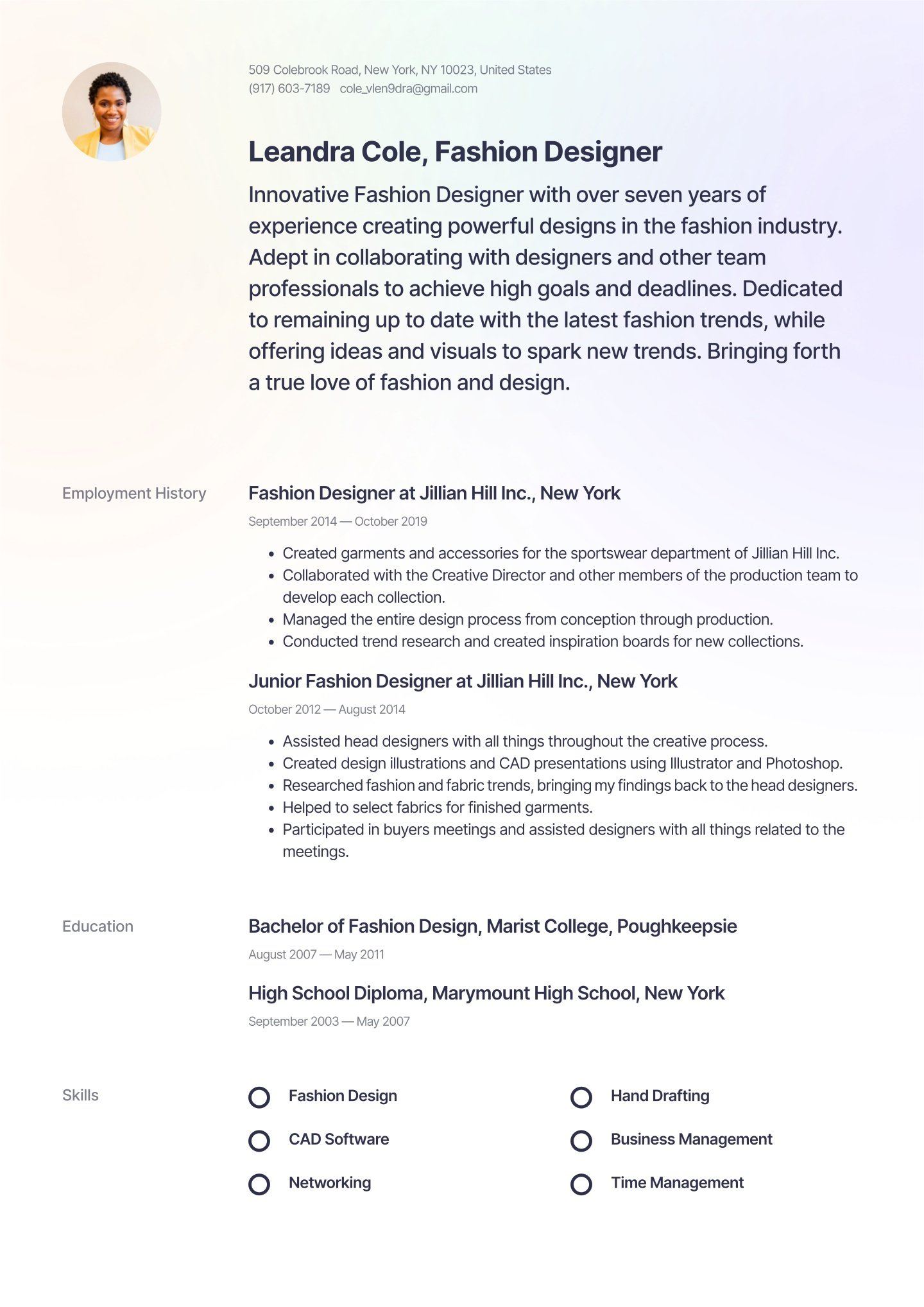 cv-template-for-fashion-industry