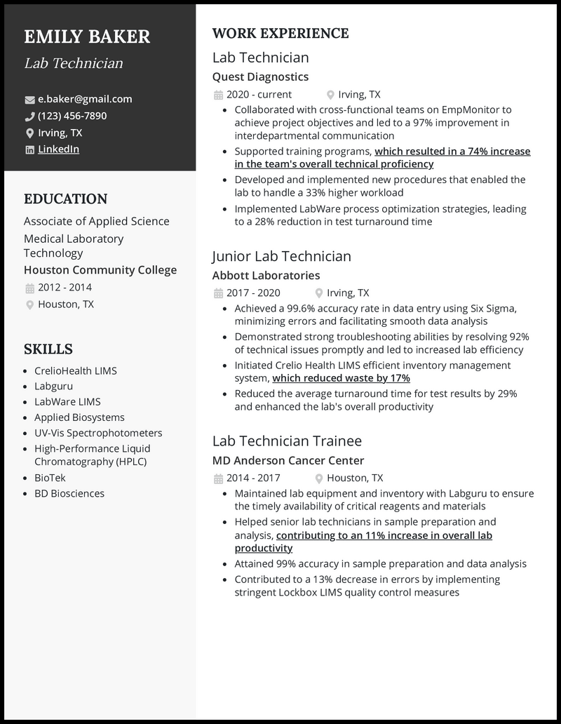 cv-template-for-lab-technician