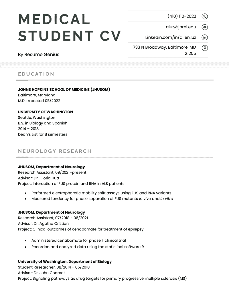 cv-template-for-medical-school