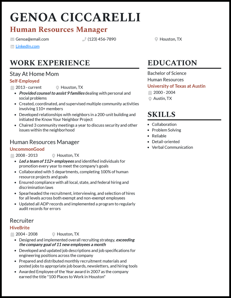 cv-template-for-mum-returning-to-work