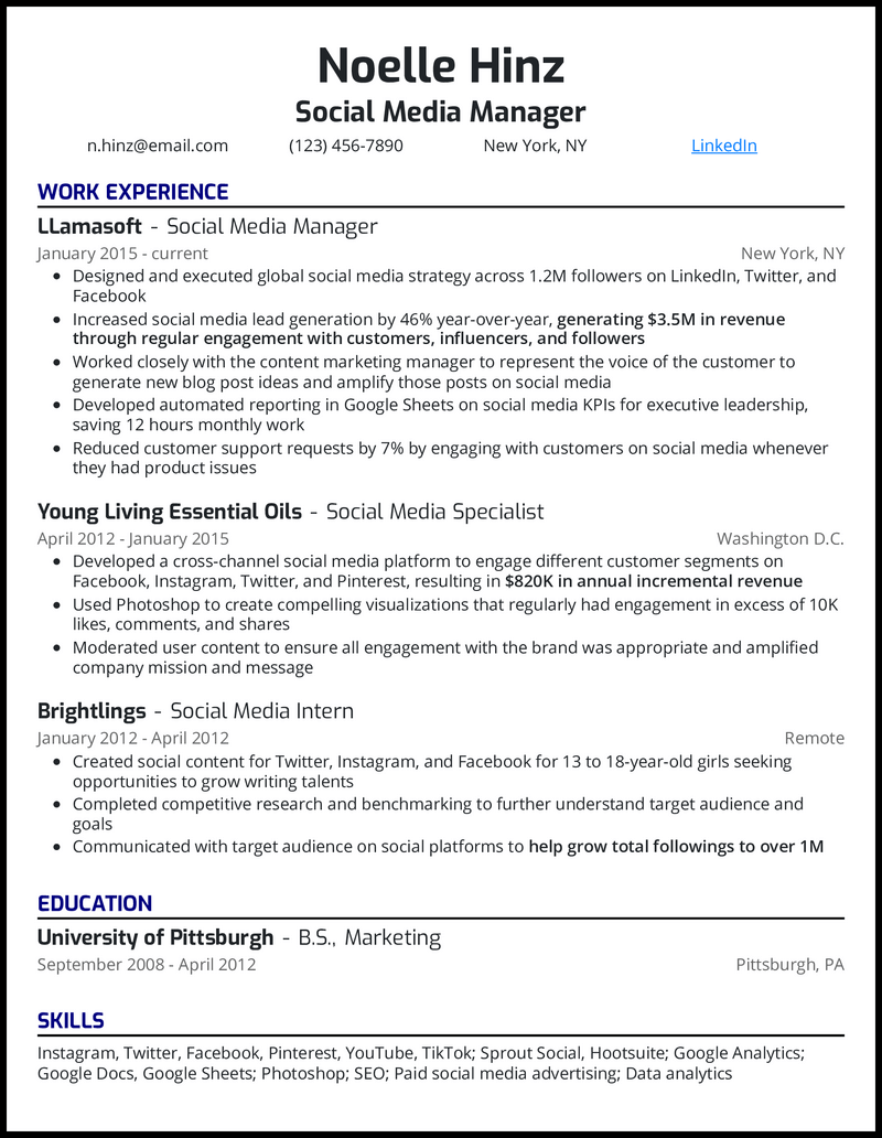cv-template-for-social-media-manager
