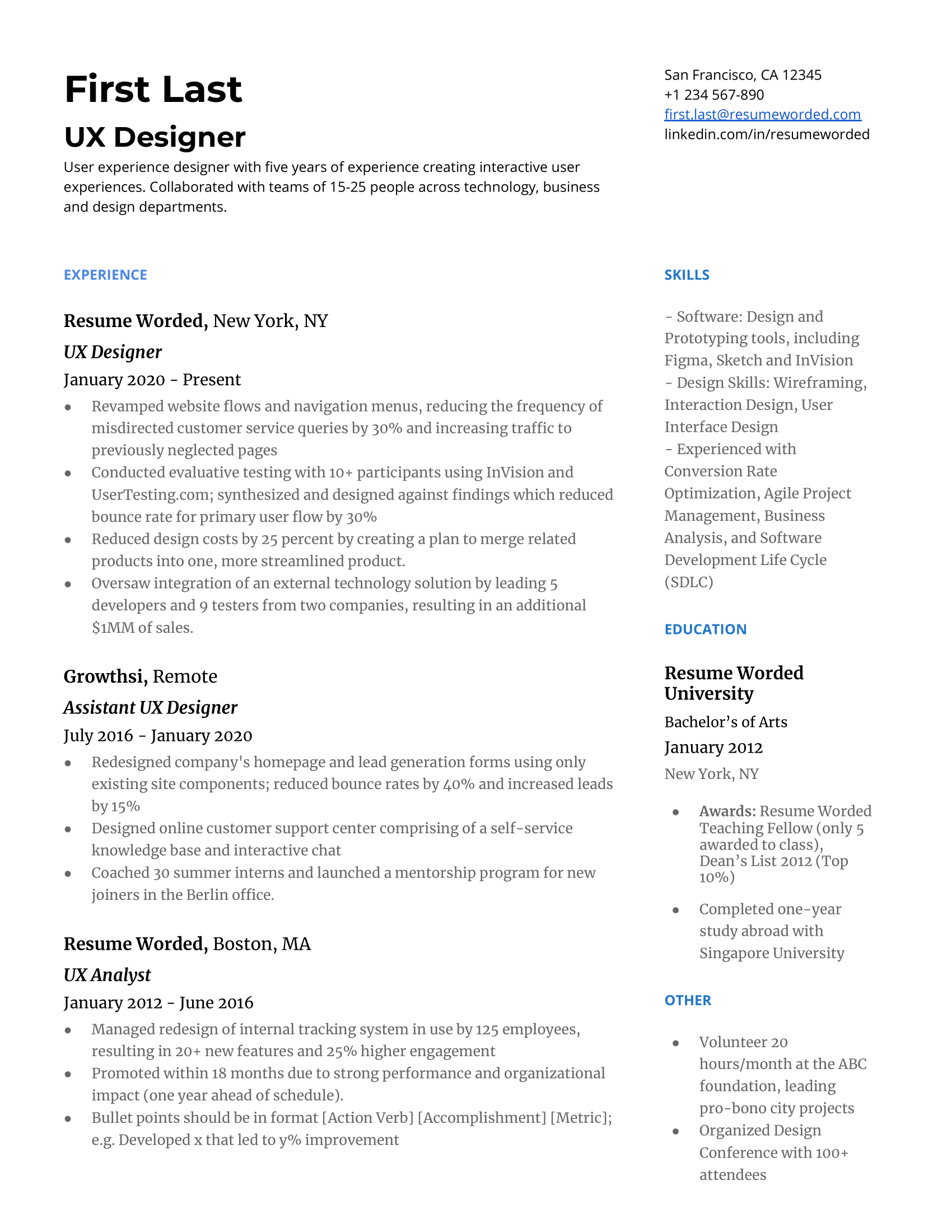 cv-template-for-ux-designer