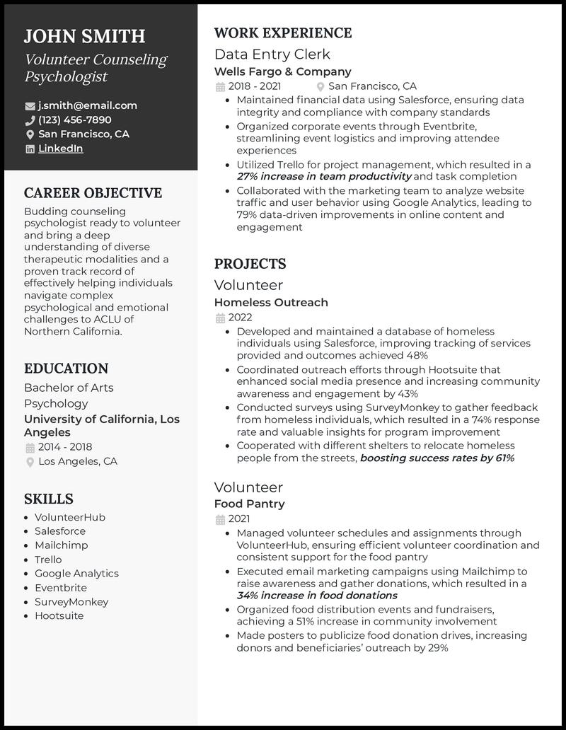cv-template-for-volunteer-work